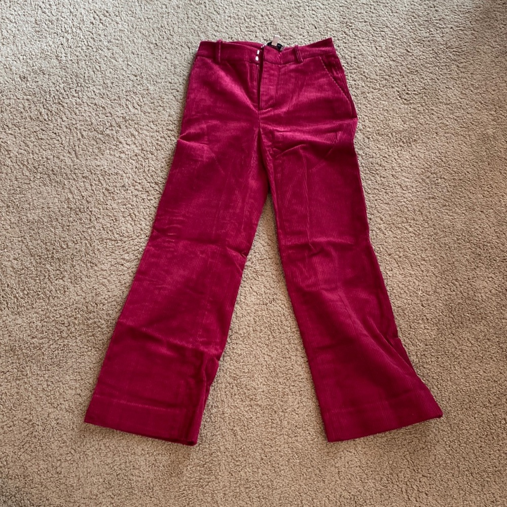 & Other Stories Pink / Burgundy Corduroy Pants
